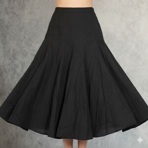 Jarbo Maxi Skirt Womens Size 10 Black A Line Swing Ultra Flare Billowing Skirt